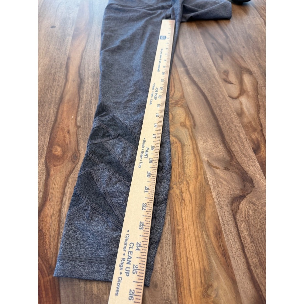 Lululemon Tight Stuff Tight II Heathered Gray Laser Cut Leggings Size 6 - Picture 5 of 8